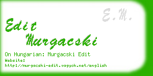 edit murgacski business card